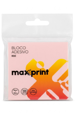 Bloco Adesivo Médio Rose Linha Hope Maxprint 1 Unidade