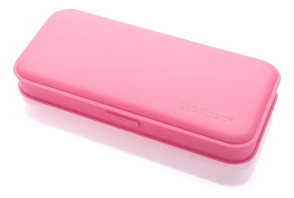 ESTOJO PLASTICO COM DIVISORIAS PASTEL TREND LEOELEO UNIDADE PAI - ROSA