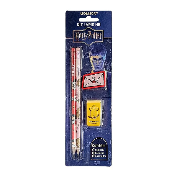 KIT LAPIS HB HARRY POTTER 2 LAPIS/APONTADOR/BORRACHA LEOELEO UNIDADE