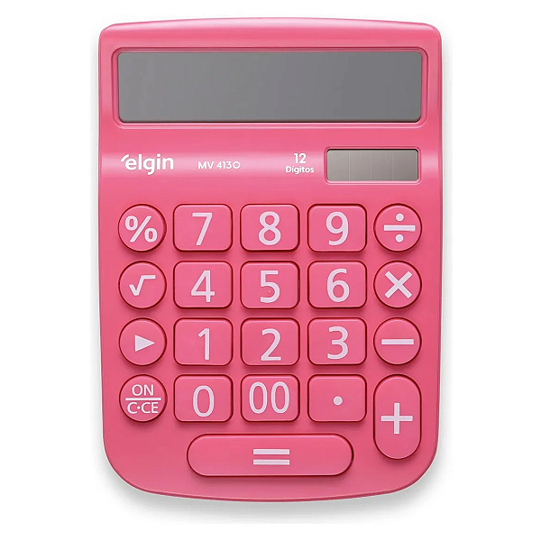 MV-4130 CALC.MESA VISOR 12 DIG. COR ROSA