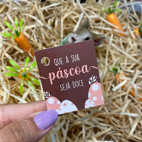 25un Mini Tag "Seja Doce" - Coleção Páscoa