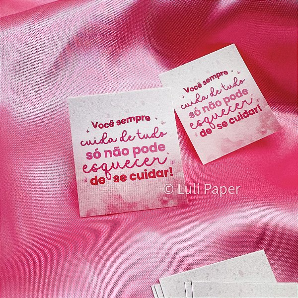 25un Mini Cartão "Cuida de Tudo"