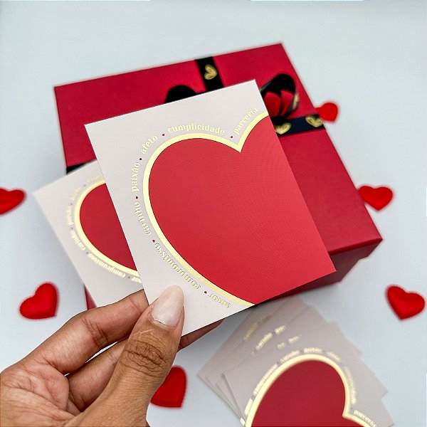 10un Postal Hot Stamping "Coração" - Coleção Dia dos Namorados