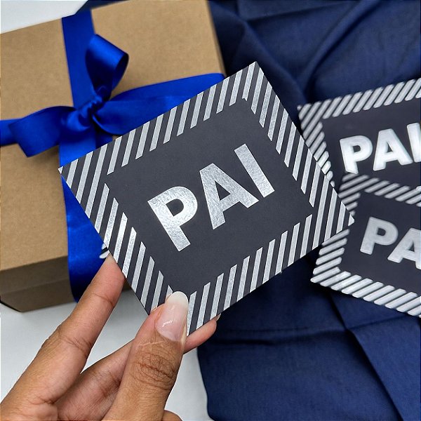 10un Postal Hot Stamping "Pai" - Coleção Dia dos Pais