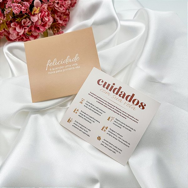 10un Postal Cuidados com sua Vela "Felicidade" - Nude