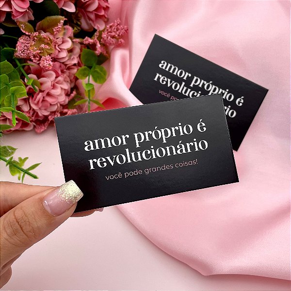 10un Cartão "Amor Próprio é Revolucionário" Preto
