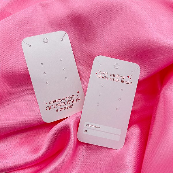 10un Tag Trio Brinco e Colar Acessórios - Modelo 2 Rosa