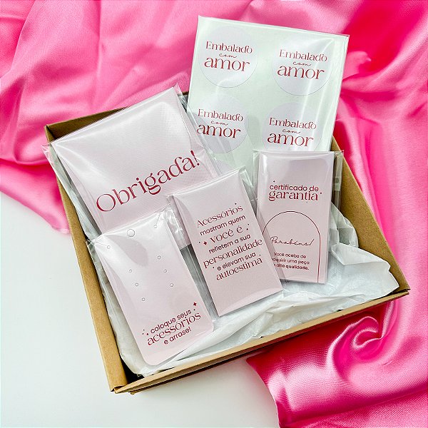 Kit Empreendedor Acessórios Rosa - 105 peças