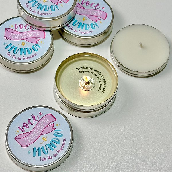 4un Vela Aromática 20g Frase Surpresa - Dia dos Professores
