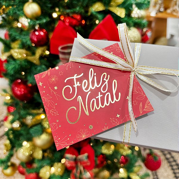 Postal Hot Stamping "Feliz Natal" - Coleção Natal