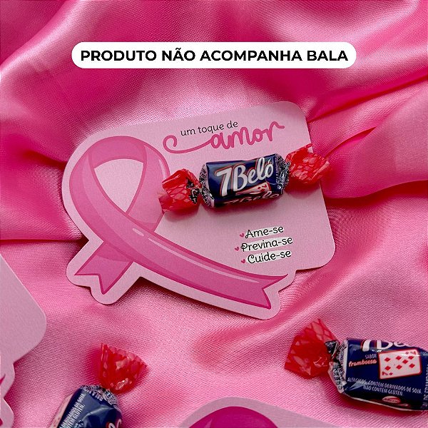 Postal "Um Toque de Amor" Rosa - Coleção Outubro Rosa