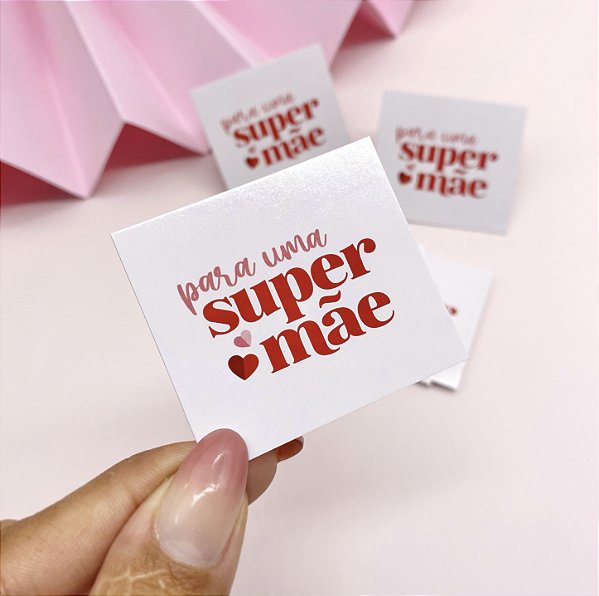 Mini Cartão "Super Mãe" - Coleção Dia das Mães
