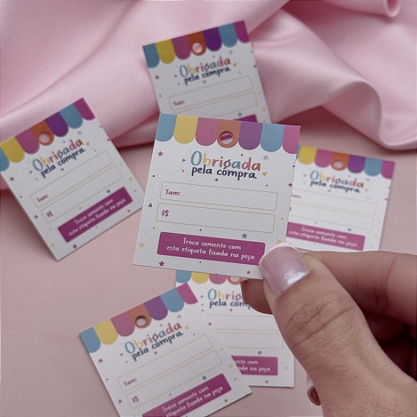 Mini Tag "Obrigada pela Compra"