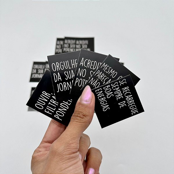 Mini Cartão Frases Preto