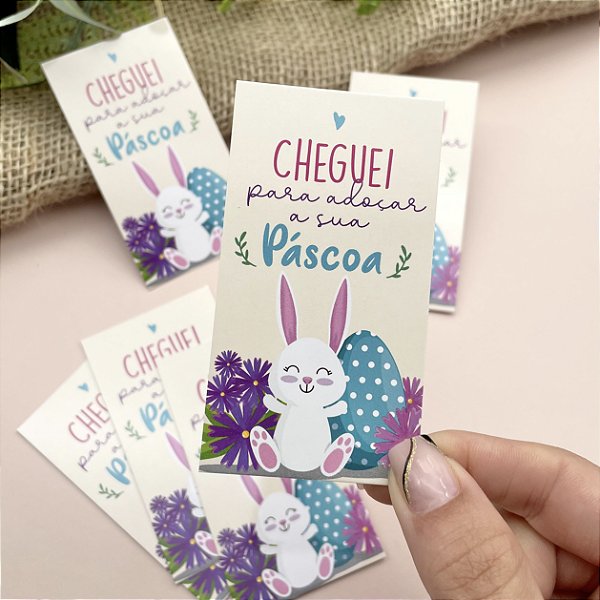Cartão "Cheguei"- Coleção Páscoa