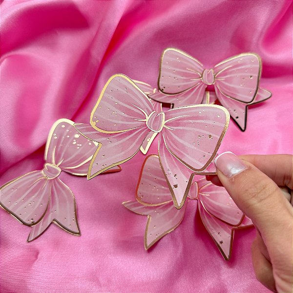 10un Cartão Hot Stamping "Laço" - Coleção Outubro Rosa