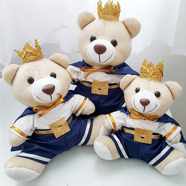 Trio de ursos rei azul marinho | TUS002