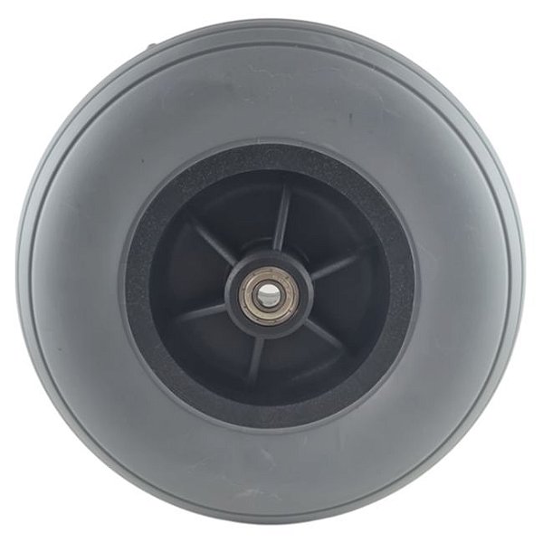 Roda 200X50 borracha maciça cinza para cadeira de rodas motorizada (01 Par)