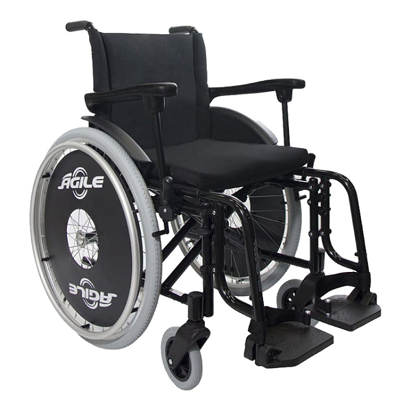 Cadeira de Rodas Alumínio 130Kg Dobrável Agile Fat Jaguaribe