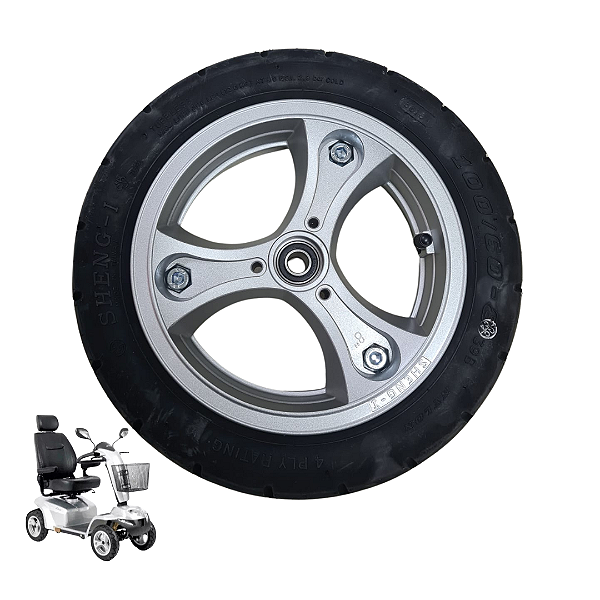 Roda Dianteira c/ pneu inflável p/ cadeira Motorizada Scott XL Ottobock