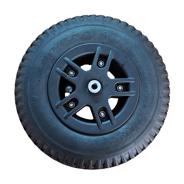 Roda Dianteira 9" Preta Inflável Original Motorizada B400 Ottobock (Par)