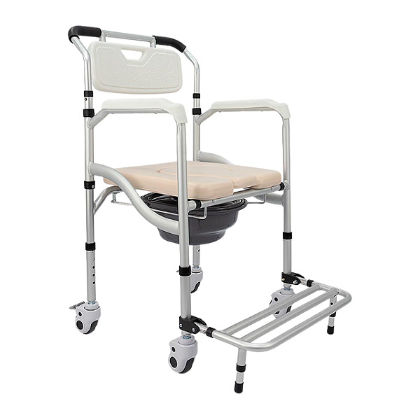 CADEIRA DE RODAS PARA HIGIENIZACAO DOBRÁVEL ALUMINIO 110KG VERONA PRAXIS