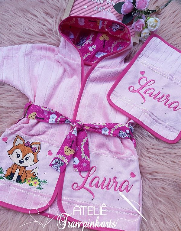 Roupão personalizado aveludado