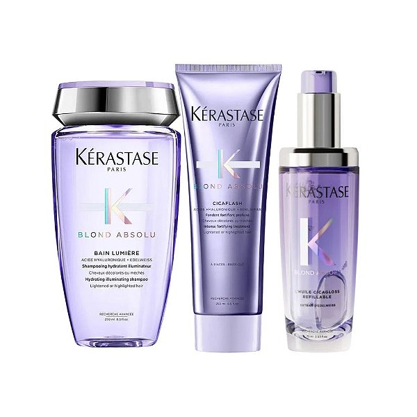 Kit Kérastase Blond Absolu Bain Lumière Cicaflash e Huile Cicagloss