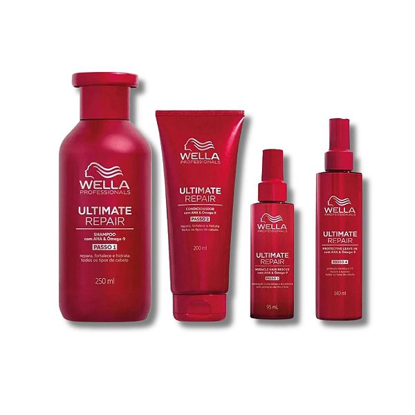 Wella Professionals Ultimate Repair Kit - Shampoo + Condicionador + Leave-In + Protetor
