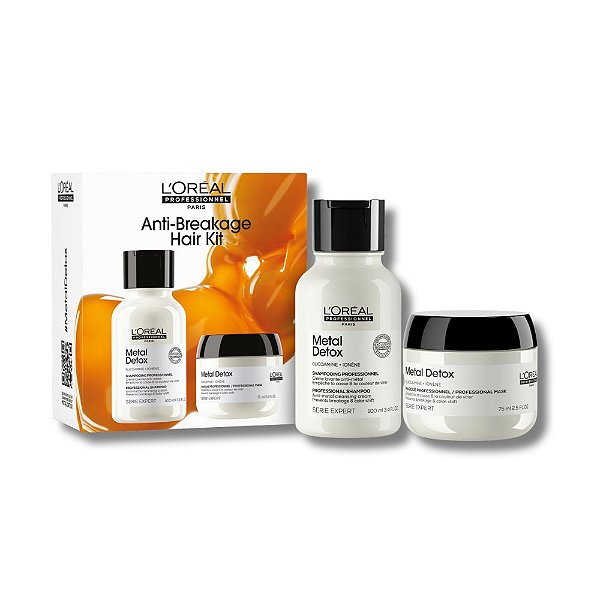 Kit Mini Duo L'Oréal Professionnel Metal Detox - Shampoo 100ml e Máscara 75ml
