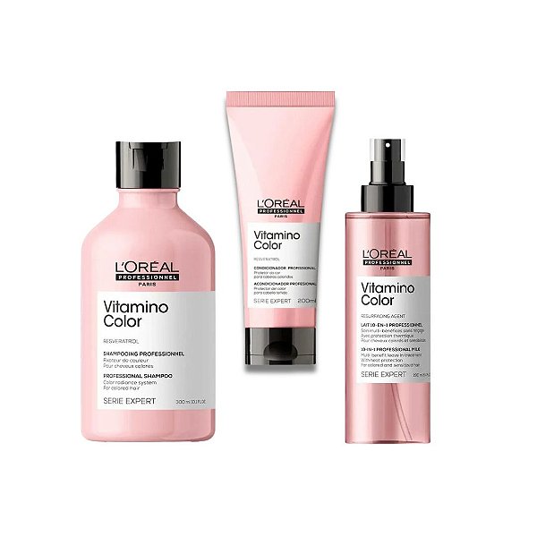 Kit L’Oréal Professionnel Vitamino Color - Shampoo + Condicionador + Spray 10-in-1