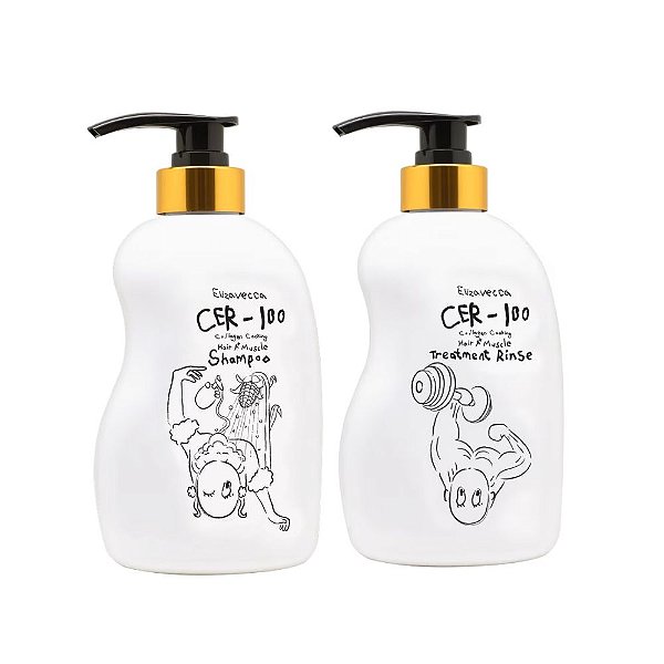 Elizavecca Kit CER-100 Collagen Coating Hair A+ Muscle - Shampoo e Condicionador