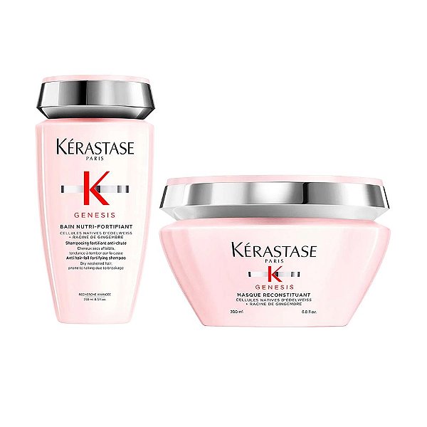 Kit Kérastase Genesis Fortificante Antiqueda – Shampoo Bain Nutri-Fortifiant 250ml + Máscara Masque Reconstituant 200g