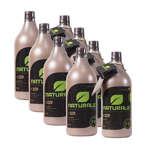 4 Kits Escova Progressiva 100% Orgânica 1000ml Naturale Brasil