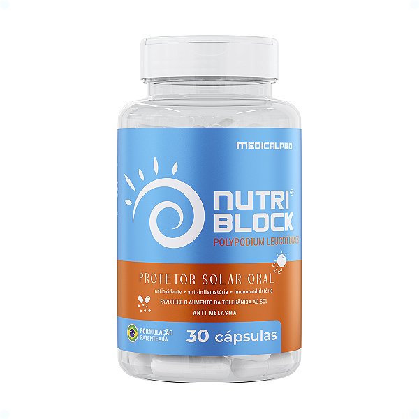 Nutriblock Anti-melasma - Protetor Solar Oral - 100% Natural 30 caps