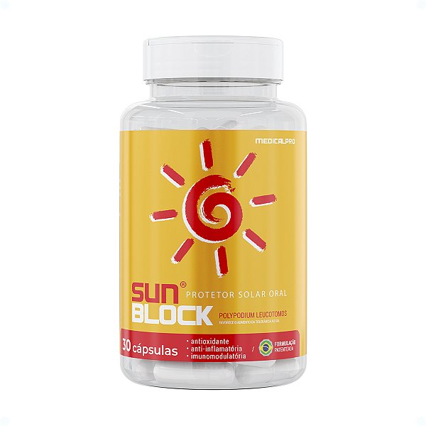 Sunblock Protetor Solar Oral - 100% Vegano - 100% Natural 30 caps