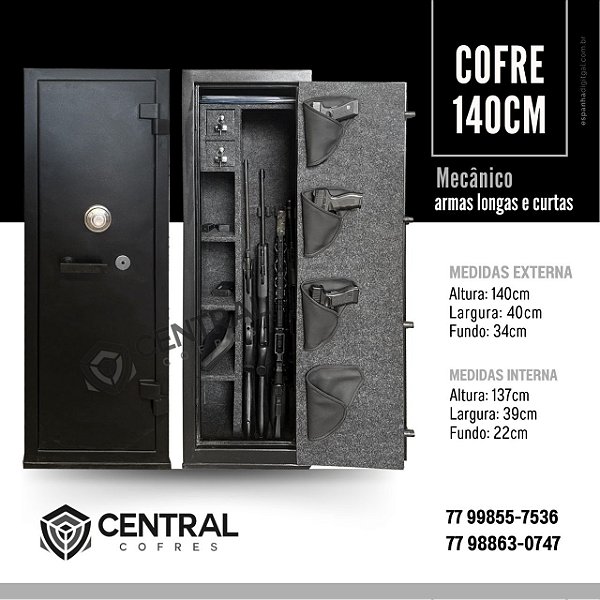 Cofre Armas Longas Mec 140X40X34