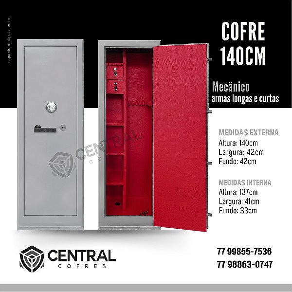 Cofre Para Armas Longas 140X42X42