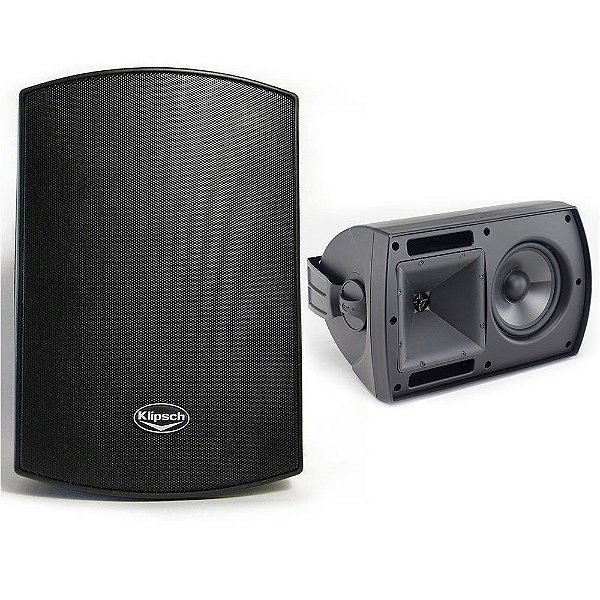 Par de Caixa Acústica Outdoor Klipsch AW-650 All-Weather 85W - Preto