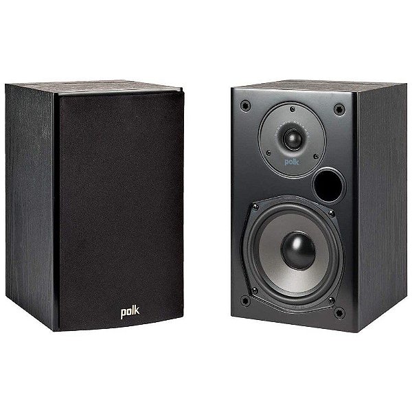 Par de Caixa Acústica Bookshelf Polk Audio T15 100W 2 vias - Preto