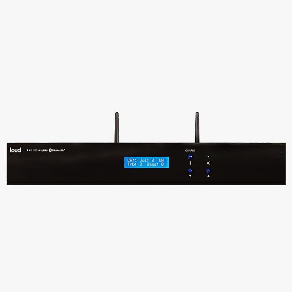 Amplificador 4 AP 100 BT Loud Audio com 2 Zonas e Classe D