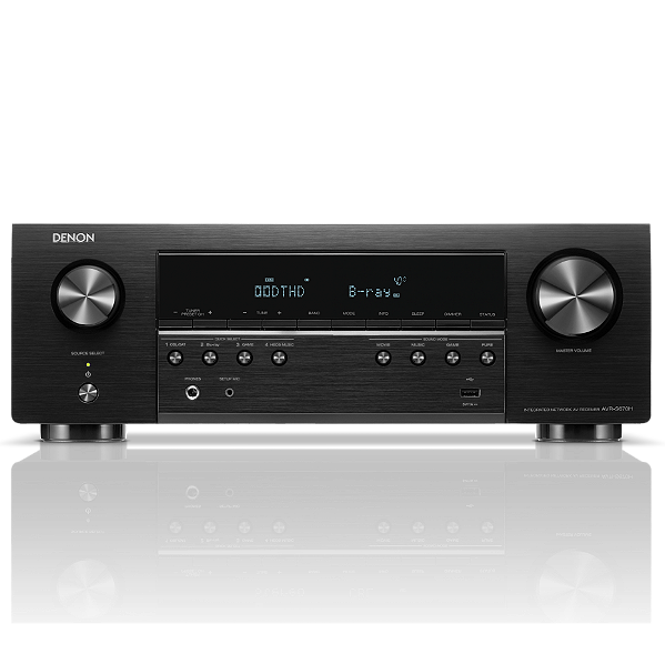 Receiver Denon AVR-S670H 5.2 Canais 75W 8K HEOS Wi-Fi Audyssey (110V)
