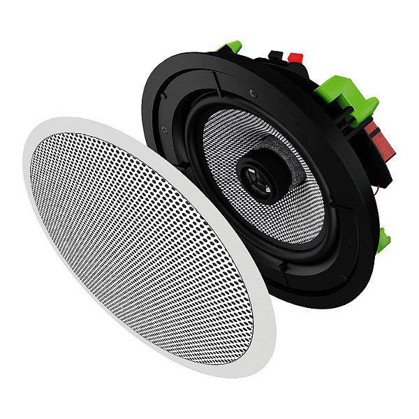 Caixa de Som de Embutir Redonda Loud Áudio RCR6 120 FC 6" 120W Fibra de Carbono Borda Slim