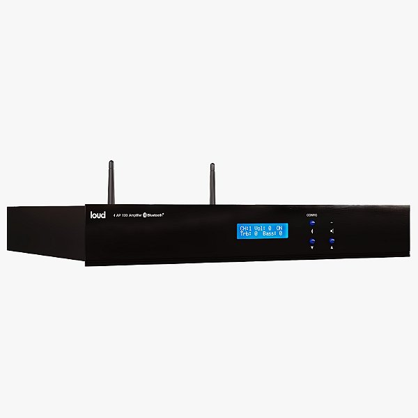 Amplificador Multiroom Loud Áudio 4 AP 100 BT com 2 Zonas 400W