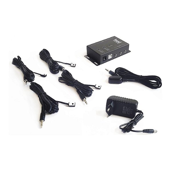 Kit Repetidor de Infravermelho Loud Áudio CIR Completo com Bloco de Conexão, Repetidor e 4 Emissores