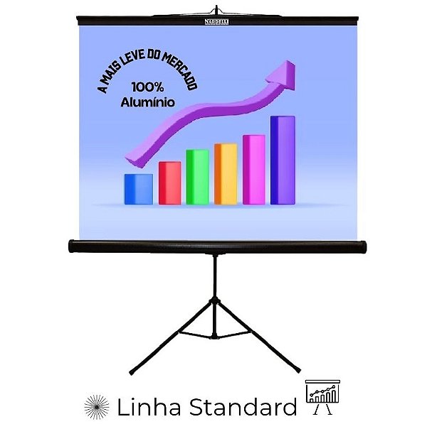 Tela Tripé Nardelli NRT-002 88 Polegadas Formato 4:3 - Portátil Corporativa