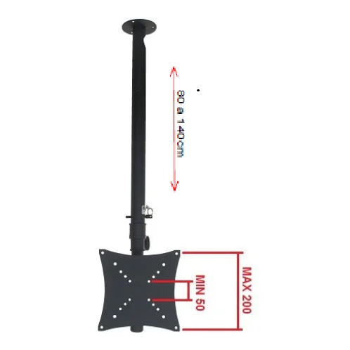 Suporte Teto Telescópico para TV 20" a 42" - Altura Ajustável 80-140cm | Nardelli
