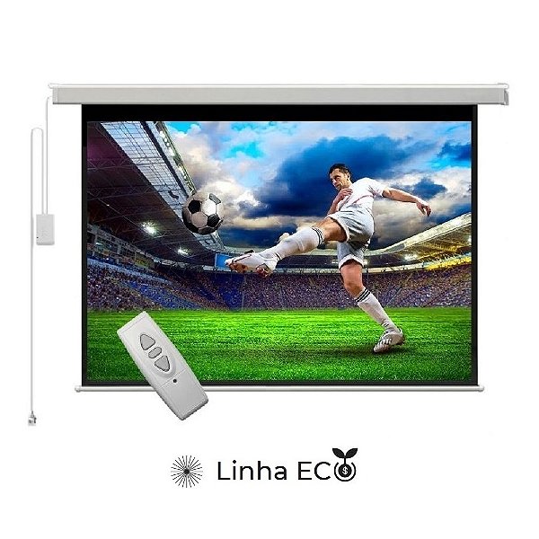 Tela Elétrica 110" 16:9 Projeção - Motorizada c/ Controle Remoto | Cineflex