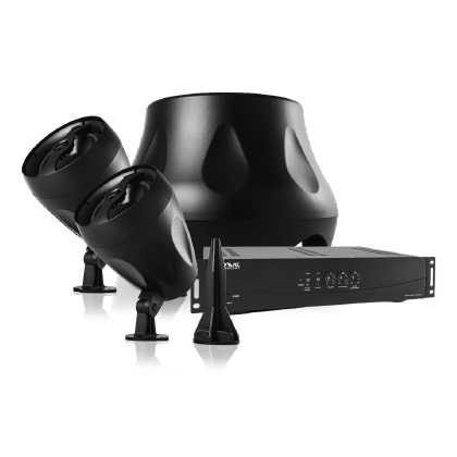 Kit de Jardim WaveOne 1 | Sistema de Áudio 2.1 Completo para Externo