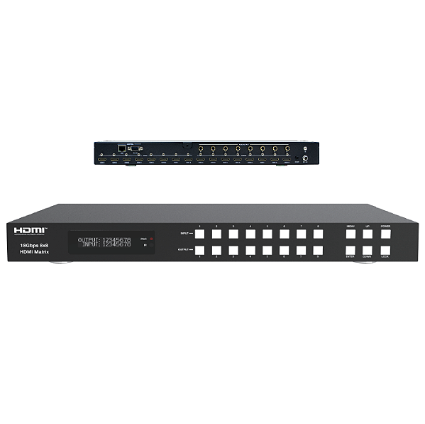 Matriz de Vídeo HDMI 8x8 WaveOne WMX8X8 | Distribuição 4K Profissional para Grandes Projetos